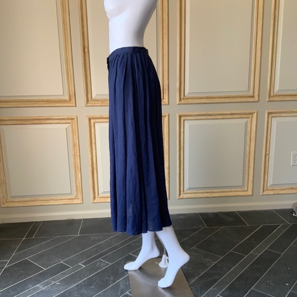 💖Lightweight100% Linen💖Midi Skirt With 2 Side Pockets - Picture 3 of 9